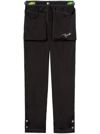 Pucci large patch-pocket straight-leg trousers - Black