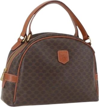 Celine Pre-owned Handbags, female, Brown, Size: ONE SIZE Pre-owned Vintage macadam handbag