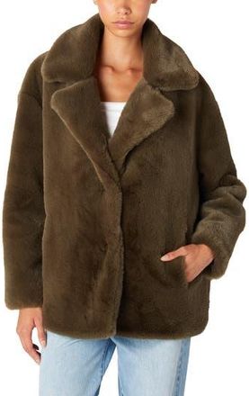 Blank NYC Faux Fur Coat in Double Matcha at Nordstrom Rack, Size X-Small