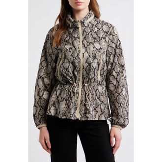 Mackage Roxy Rain Jacket in Taupe Snake at Nordstrom, Size X-Large
