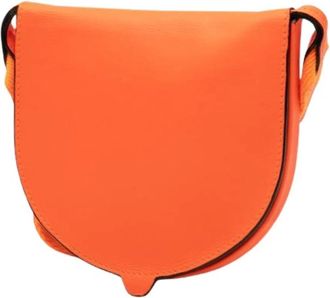 Loewe Pre-owned Cross Body Bags, female, Orange, Size: ONE SIZE Pre-owned Leather Crossbody Bag