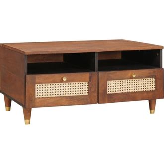 vidaXL Vidaxl - Mesas De Centro With Drawer Marr&oacute;n 80 X 54 X 40 Cm