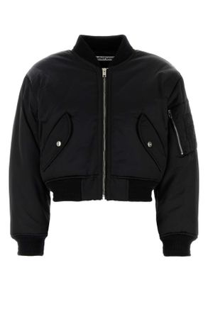 Alexander Wang Alexander Wang Womens Black Nylon Bomber Jacket - Size Medium