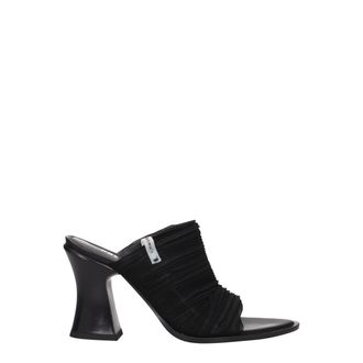 Premiata Black Fabric Platform Womens Sandals