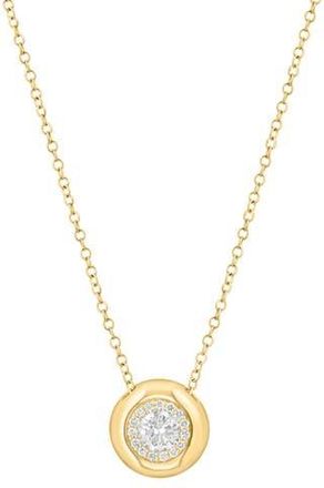 Effy Round Lab Grown Diamond Pendant Necklace in Gold at Nordstrom Rack, Size 18
