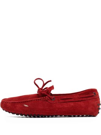 Tod's suede loafers - men - Calf Suede/Calf Suede/Rubber/Calf Leather - 39.5 - Red