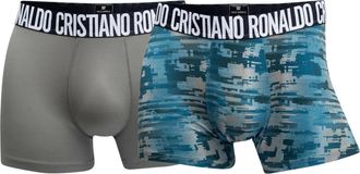 CR7 Cristiano Ronaldo Fashion 2-Pack Microfiber Trunk Boxer Briefs Underwear in Grey