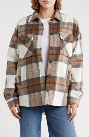 Thread & Supply Plaid Shacket in Brown Grey at Nordstrom Rack, Size X-Large