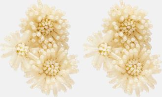 Oscar De La Renta Orecchini a clip Pompom con perline