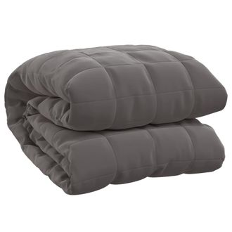 vidaXL Manta Con Peso Tela Gris 235x290 Cm 15 Kg Vidaxl