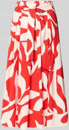 More & More More & More Regular Fit Midirock mit floralem Allover-Print in Rot, Gr&ouml;&szlig;e 34