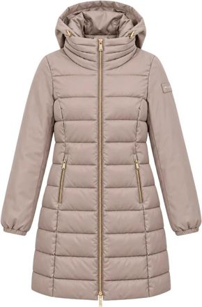 Yes-Zee O045 M500 Quilted Coat - Dames - Dons jassen - Beige - L - Polyester - Jassen