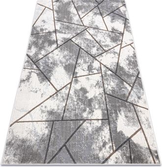 RugsX Rugsx - Alfombra Noble Moderna 1518 67 Vintage, Geom&eacute;trico - Structural Dos Niveles De Vell&oacute;n Crema / Gris Grey 180x270 Cm
