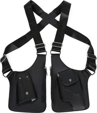 Generic Adjustable Shoulder Bag Men Anti-Theft Underarm Strap Wallet Vintage Mobile Phone Chest Bags Portable Hidden Pocket