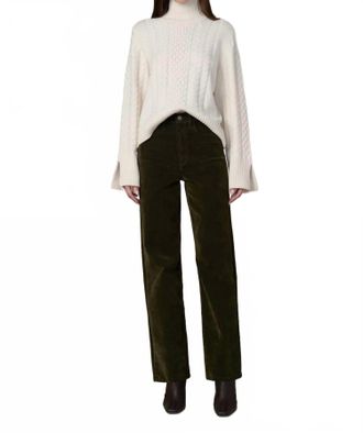 Joe's The Margot Straight Flocked Jeans In Olive