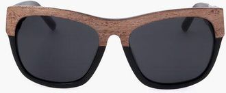 Linda Farrow PHILLIP LIM Wayfarer Sunglasses with Wood Effect Detail size Unica