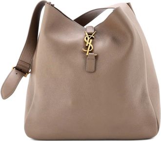 Saint Laurent Le 5 a 7 Supple Leather Large hobo bag - Toni neutri