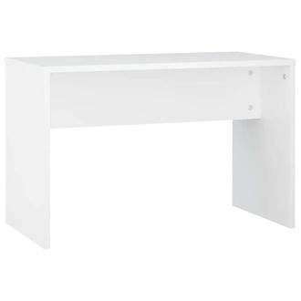 Berkfield Home White Dressing Table Set with LED White Engineered Wood