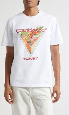 Casablanca Tennis Club Icon Organic Cotton Graphic T-Shirt at Nordstrom, Size Xx-Large