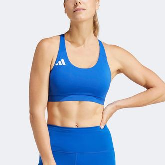 adidas Sport-BH ADIDAS PERFORMANCE ADIZERO E MS, Damen, Gr. XL, Cup A/B, royblu a, b, Obermaterial: 89% Polyester, 11% Elasthan, BHs Sport-BH, f&uuml;r mittleren 