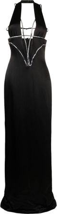 Genny crystal-embellished dress - women - Viscose - 42 - Black
