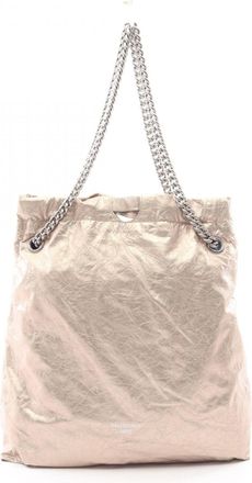 Balenciaga Gold Leather Handbag Tote Bag (Pre-Owned)