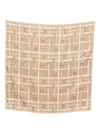 Burberry Sjaal met gespprint - Beige