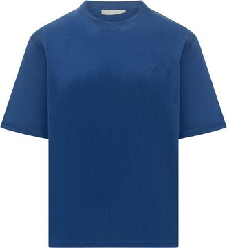 Ami Blue Crew Neck T-Shirt