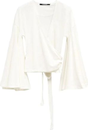 Jacquemus Le Cache Coeur Ventadou Top - Dames - Blouses - Wit - S - Polyester - Overhemden