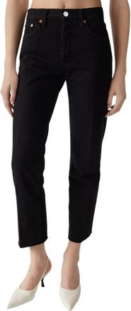 Re/Done Jeans High Rise Fornepipe - Dames - Loose Fit Jeans - Zwart - W26 - Jeans