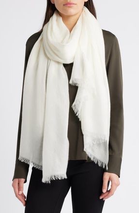 Vince Lightweight Cashmere Scarf in Off White at Nordstrom