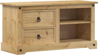 vidaXL Vidaxl - Mueble de tv Corona madera maciza de pino 100x40x52 cm
