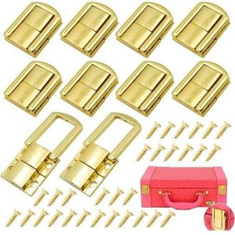 OEM Chiusure Metalliche Per Valigie, Bauli, Portagioie E Custodie In Legno Con Viti E Chiusure A Leva, 10 Pezzi