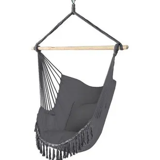 OEM Silla Colgante Con 2 Cojines, Asiento Colgante, Columpio Colgante, Hamaca De Exterior (gris)