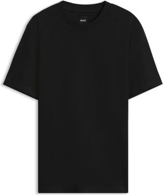 BOSS Corduroy-jacquard T-shirt in mercerized cotton