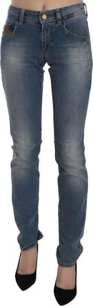 John Galliano Washed Mid Waist Skinny Casual Womens Pants