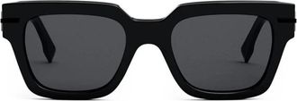 Fendi graphy Zonnebril - unisex - Zonnebrillen - Zwart - 51 MM - Accessoires