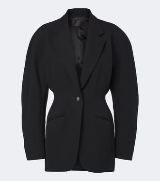 MUGLER Virgin wool grain de poudre blazer