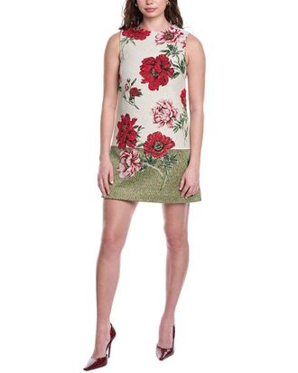 Oscar De La Renta Silk-Lined Shift Dress