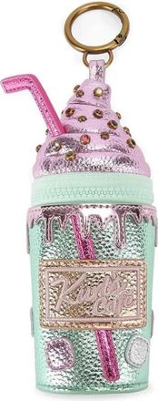 Kurt Geiger Koffiekopje Bedel - Dames - Sleutelhangers & Tashangers - Groen - ONE Size - Leer - Accessoires