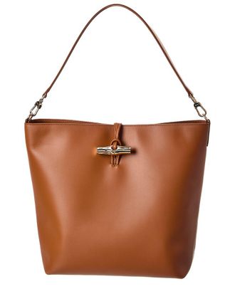 Longchamp Le Roseau Leather Shoulder Bag