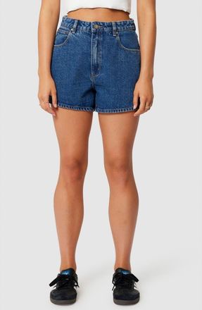 Abrand Venice Bella Denim Shorts in Mid Blue at Nordstrom, Size 24