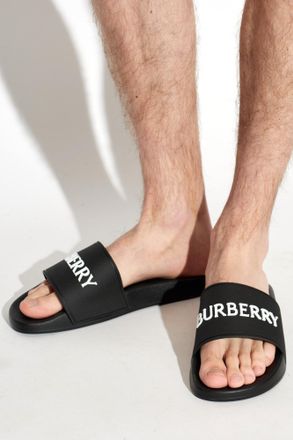 Burberry Rubber Flip-flops, Mens, Black