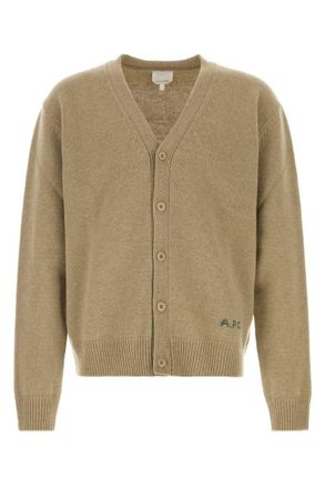 A.P.C. Beige V Neck Cardigans