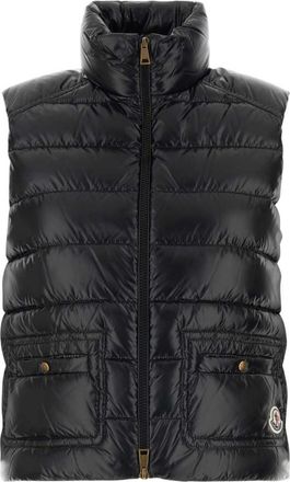 Moncler Black Quilted Mock Collar Jacket