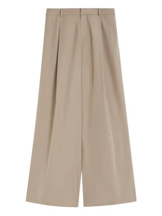 Max Mara pleat-detail trousers - women - Cotton - 38 - Neutrals
