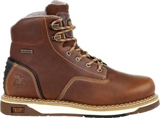 Georgia Boot Mens Amp Lt Wedge Waterproof Work Boots In Brown