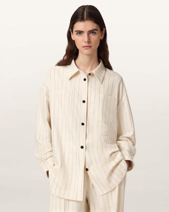 AllSaints Olga Relaxed Fit Long Sleeve Shirt