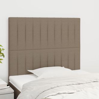 vidaXL Cabeceros 2 Unidades Tela Gris Taupe 80x5x78/88 Cm Vidaxl