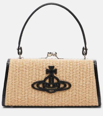 Vivienne Westwood Doll XL raffia-effect top-handle bag